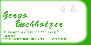 gergo buchholzer business card